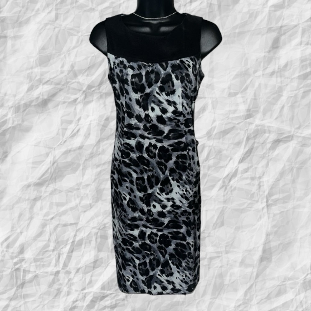 AB Studio Size 2 Animal Print Sleeveless sheath Dress‎